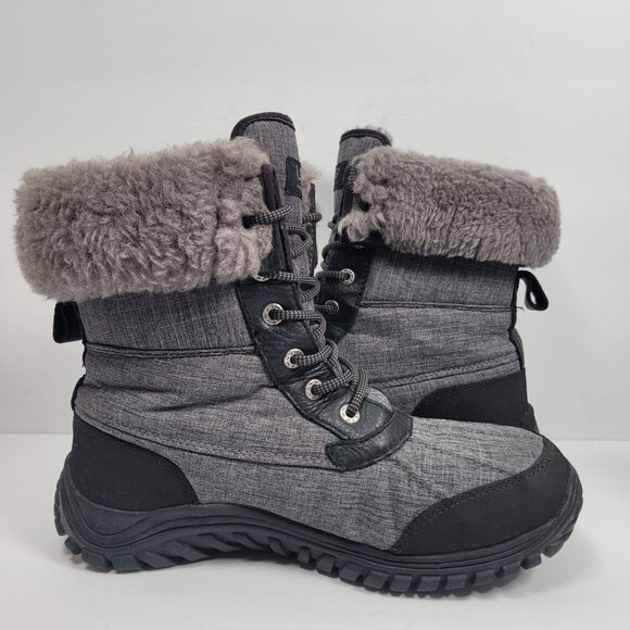 UGG Adirondack II Women's Gray And Black Snow Boots S/N1005589 US Size 10 - Picture 5 of 11
